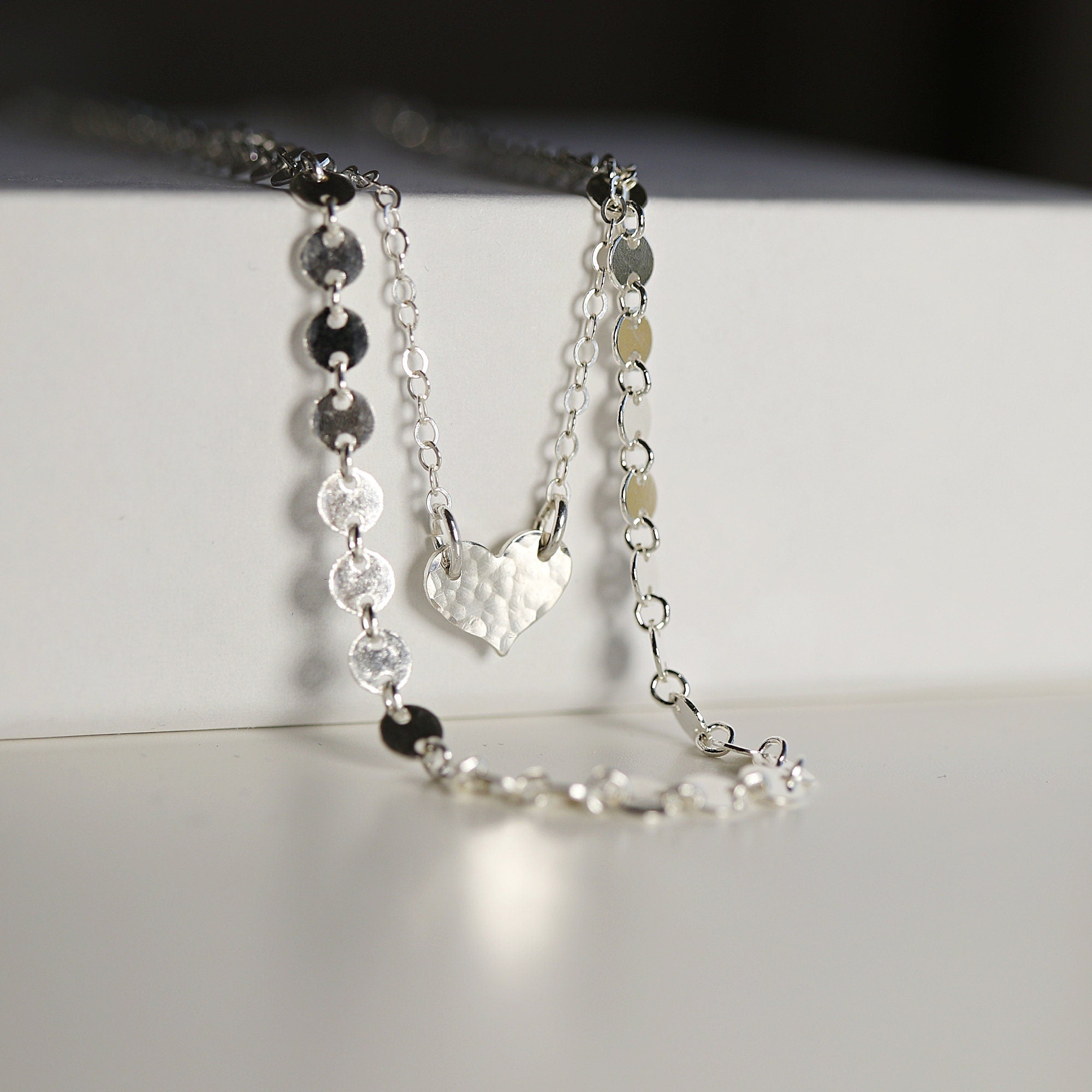 Silver Coin Choker, Silver Disc Choker - Melt'm Jewelry