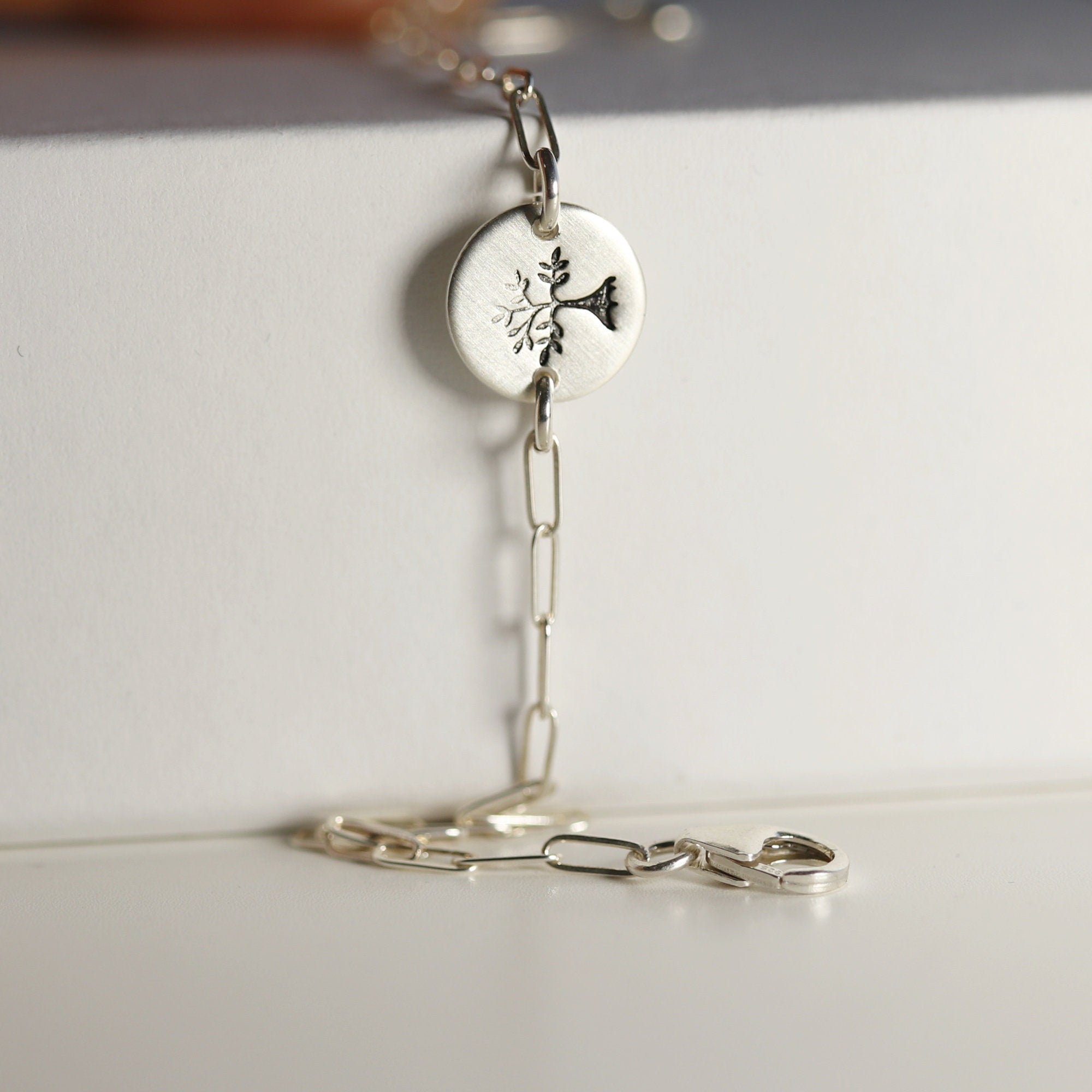 Hand Stamped Tree Of Life Charm Bracelet - Melt'm Jewelry