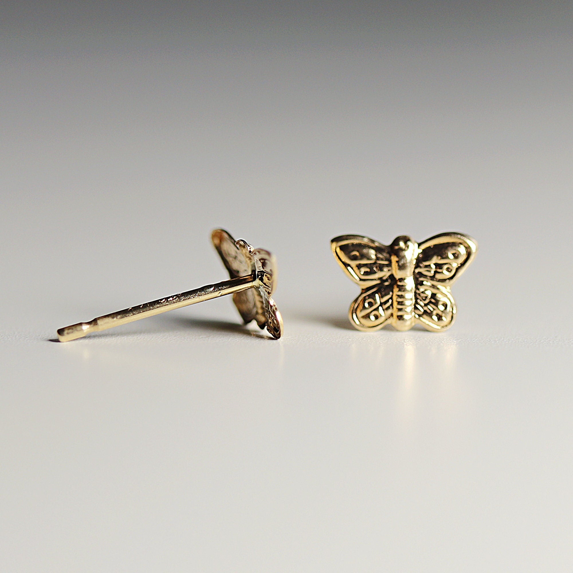 Butterfly Stud Earrings 14k Gold - Melt'm Jewelry