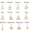 14k Solid Gold Zodiac Necklace, Custom Zodiac Necklace - Melt'm Jewelry