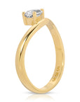 East West Pear Moissanite Ring 14k Gold, LIL JASMINE - Melt'm Jewelry