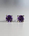 Amethyst Stud Earrings 14k Gold - Melt'm Jewelry