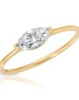 Marquise Moissanite Ring 14k Gold