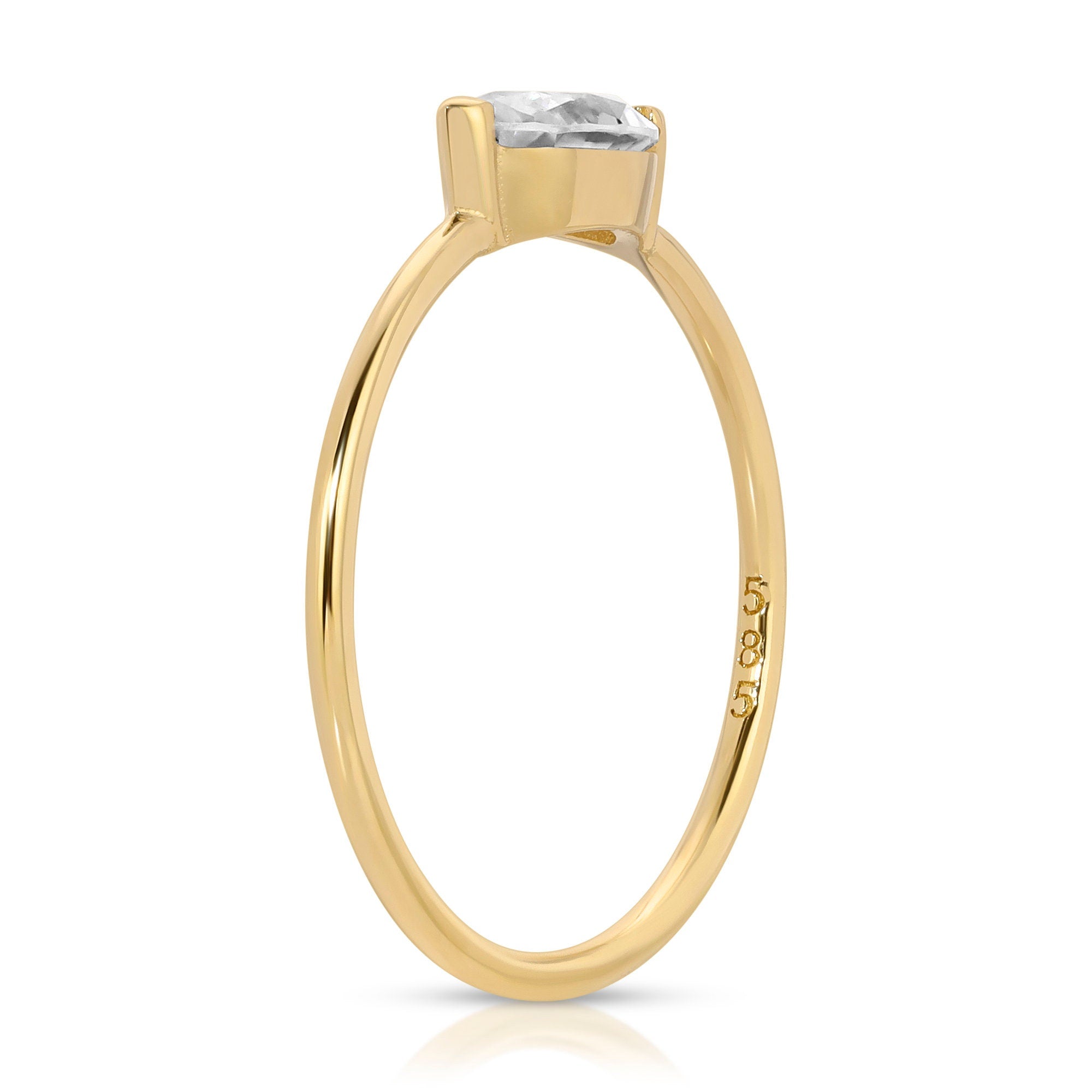 Marquise Moissanite Ring in 14k Gold - Melt'm Jewelry