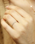 Pave Setting Diamonds Curved Wedding Band - Melt'm Jewelry