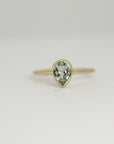 Pear Green Tourmaline Ring 14k Gold - Melt'm Jewelry