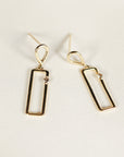 14k Gold Geometric Diamond Dangle Earrings - Melt'm Jewelry