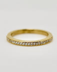 Half Eternity Diamond Wedding Band, 14k Gold Diamond Ring, Stackable Diamond Wedding Ring, Bridal Jewelry