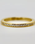 Half Eternity Diamond Wedding Band, 14k Gold Diamond Ring, Stackable Diamond Wedding Ring, Bridal Jewelry
