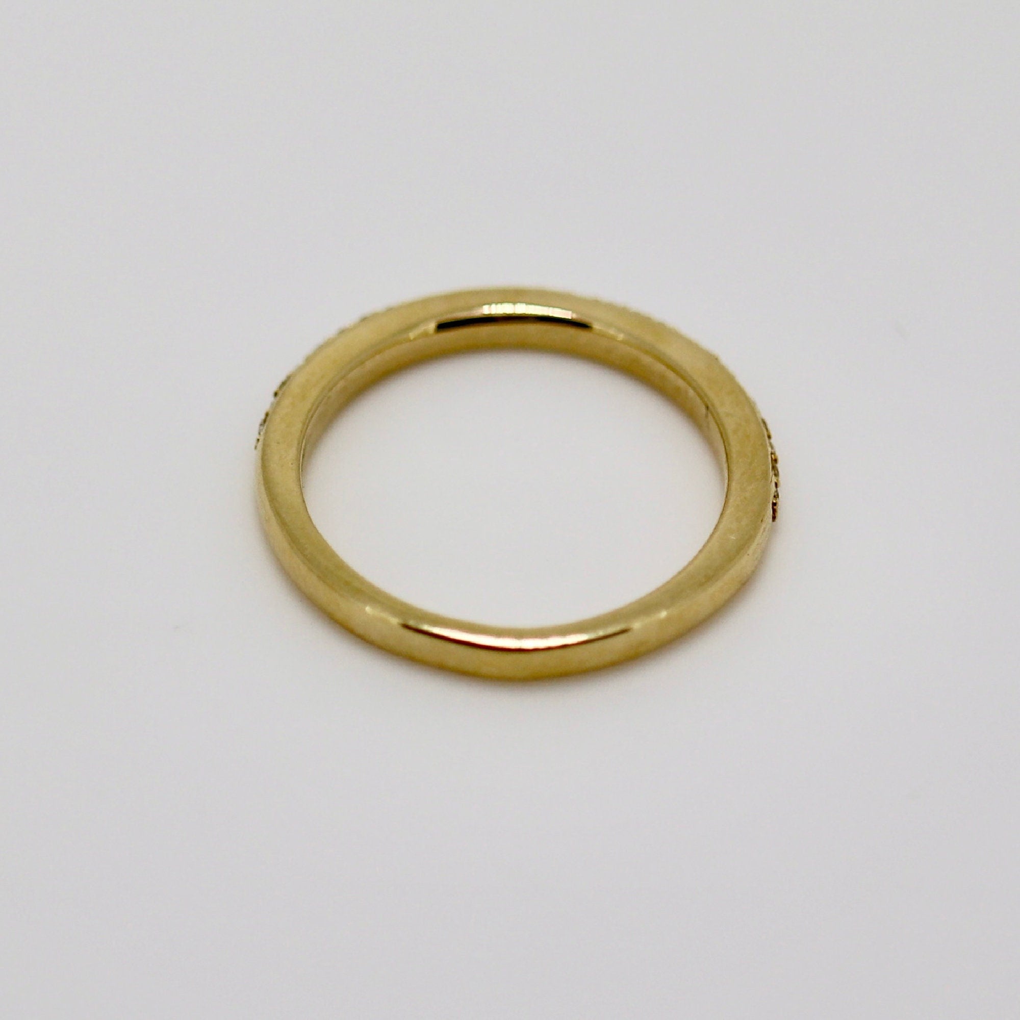 Half Eternity Diamond Wedding Band, 14k Gold Diamond Ring, Stackable Diamond Wedding Ring, Bridal Jewelry