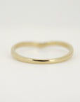 Pave Setting Diamonds Curved Wedding Band - Melt'm Jewelry