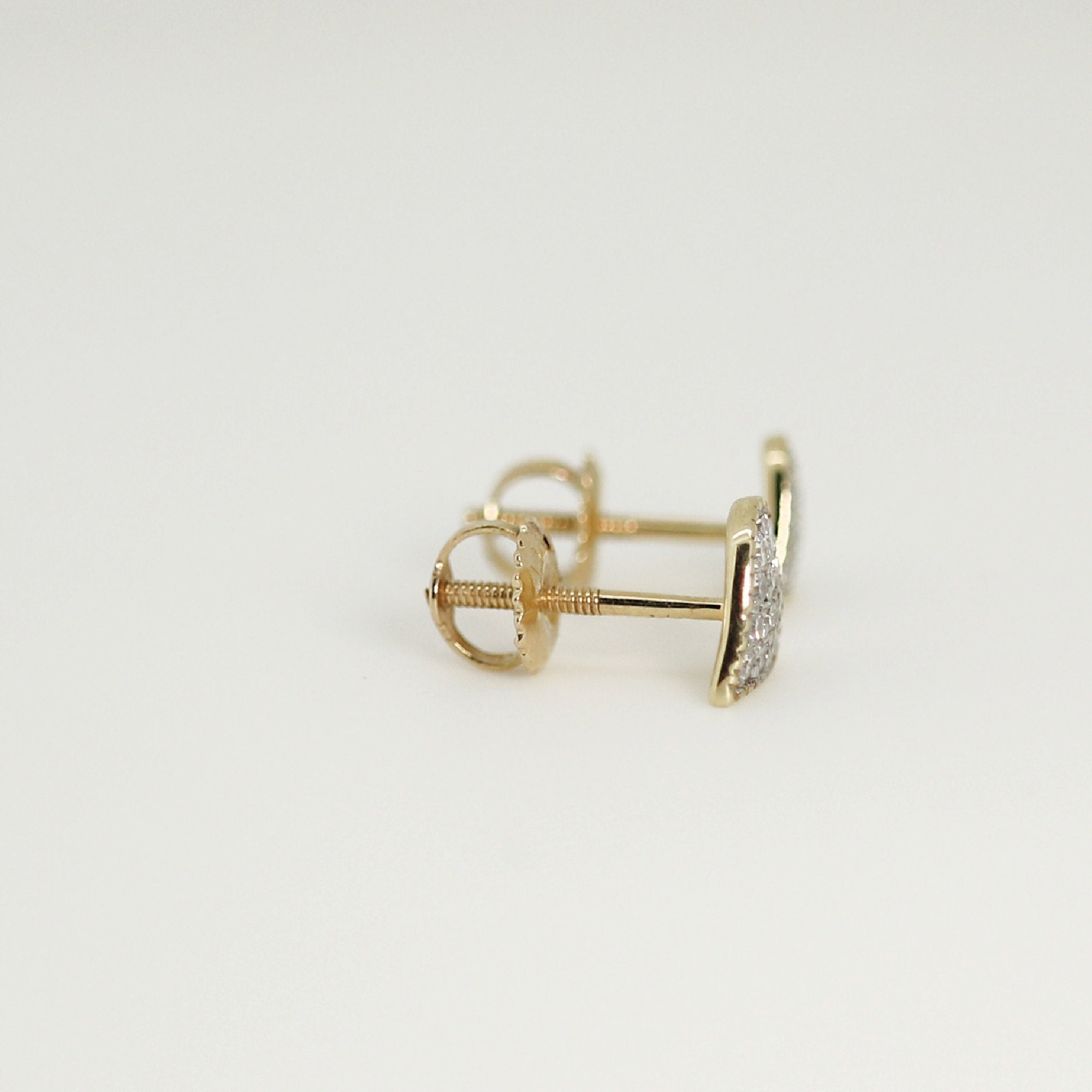 Cute Diamond Heart Earrings (SINGLE or PAIR) - Melt'm Jewelry