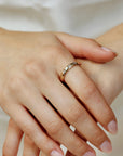 Flush Set Diamond Dome Wedding Band Ring - Melt'm Jewelry