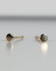 14k Solid Gold Dot Stud Earrings - Melt'm Jewelry