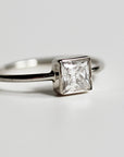 Princess Cut Moissanite Ring 14k White Gold - Melt'm Jewelry