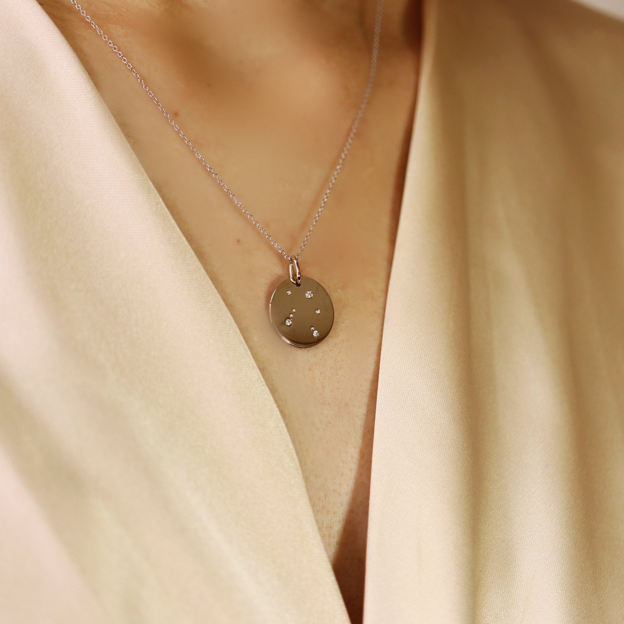 Diamond Zodiac Sign Constellation Necklace in 14k Gold - Melt'm Jewelry