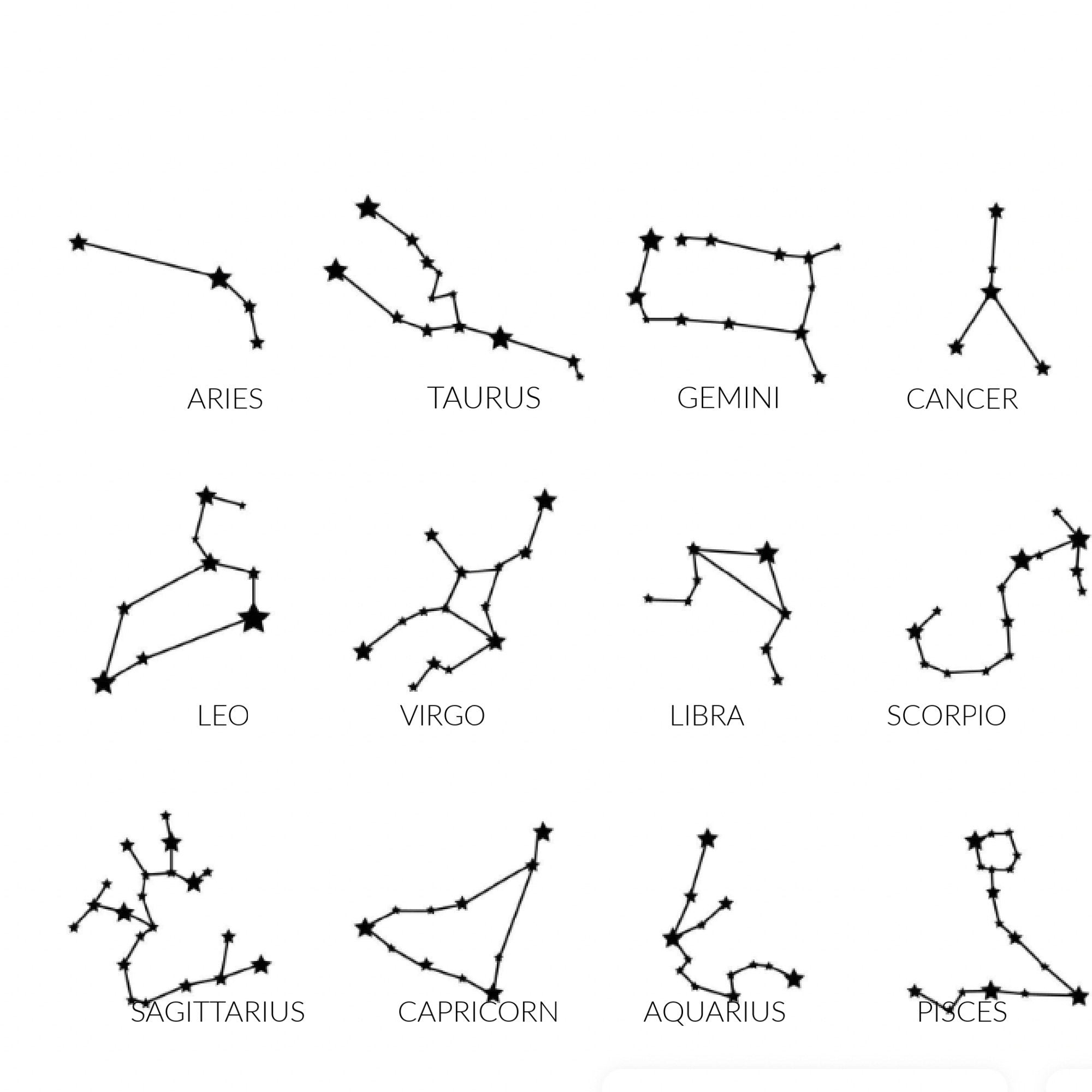 Diamond Zodiac Sign Constellation Necklace in 14k Gold - Melt'm Jewelry