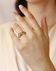 Emerald Stacking Ring 14k Gold