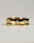 Diamond Starburst Eternity Wedding Band 14k Gold - Melt'm Jewelry