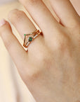 Emerald Stacking Ring 14k Gold - Melt'm Jewelry