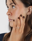 Rustic Diamond Pebble Stud Earrings 14k Solid Gold (SINGLE or PAIR) - Melt'm Jewelry