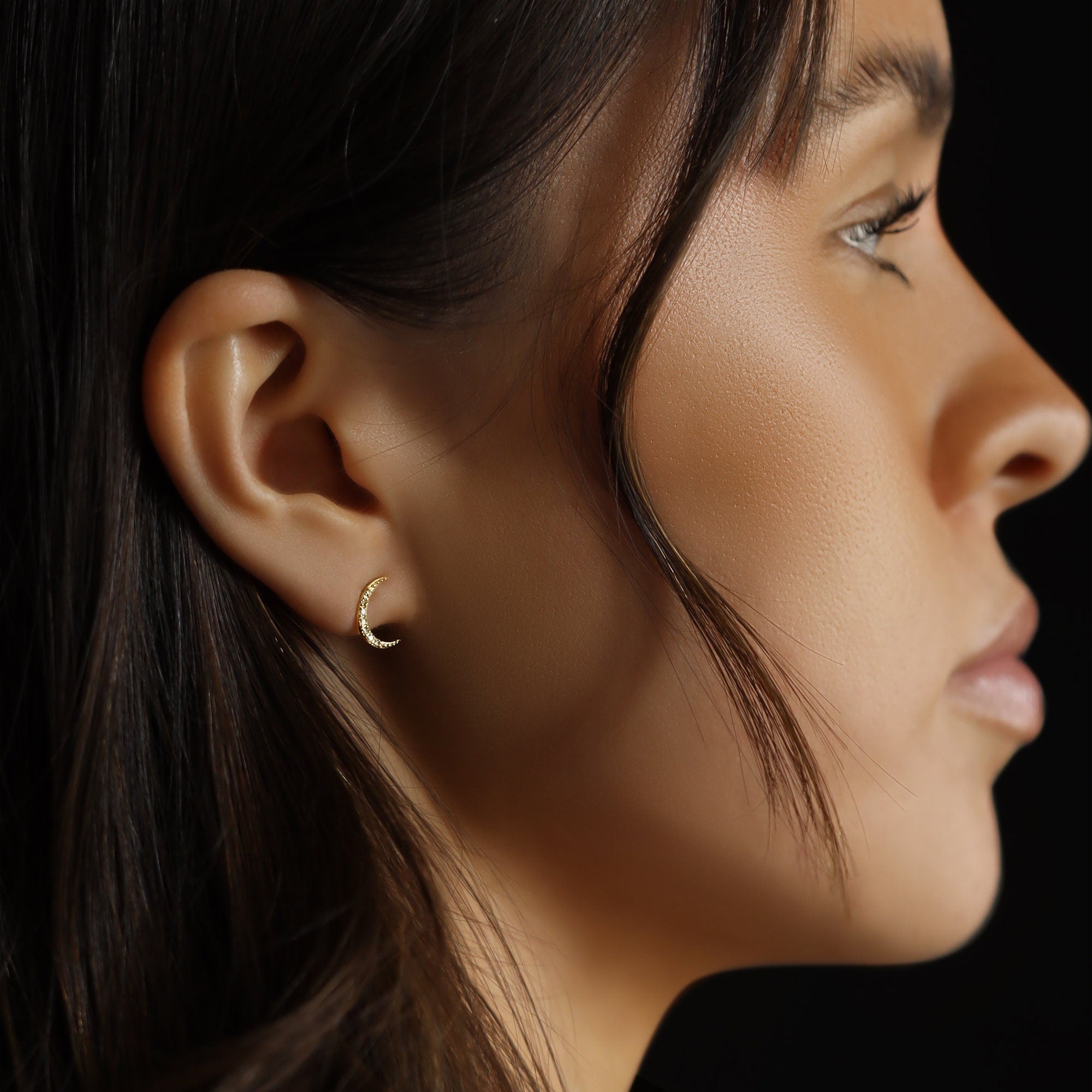 Diamond Sailor Moon Earrings in 14k Gold - Melt'm Jewelry