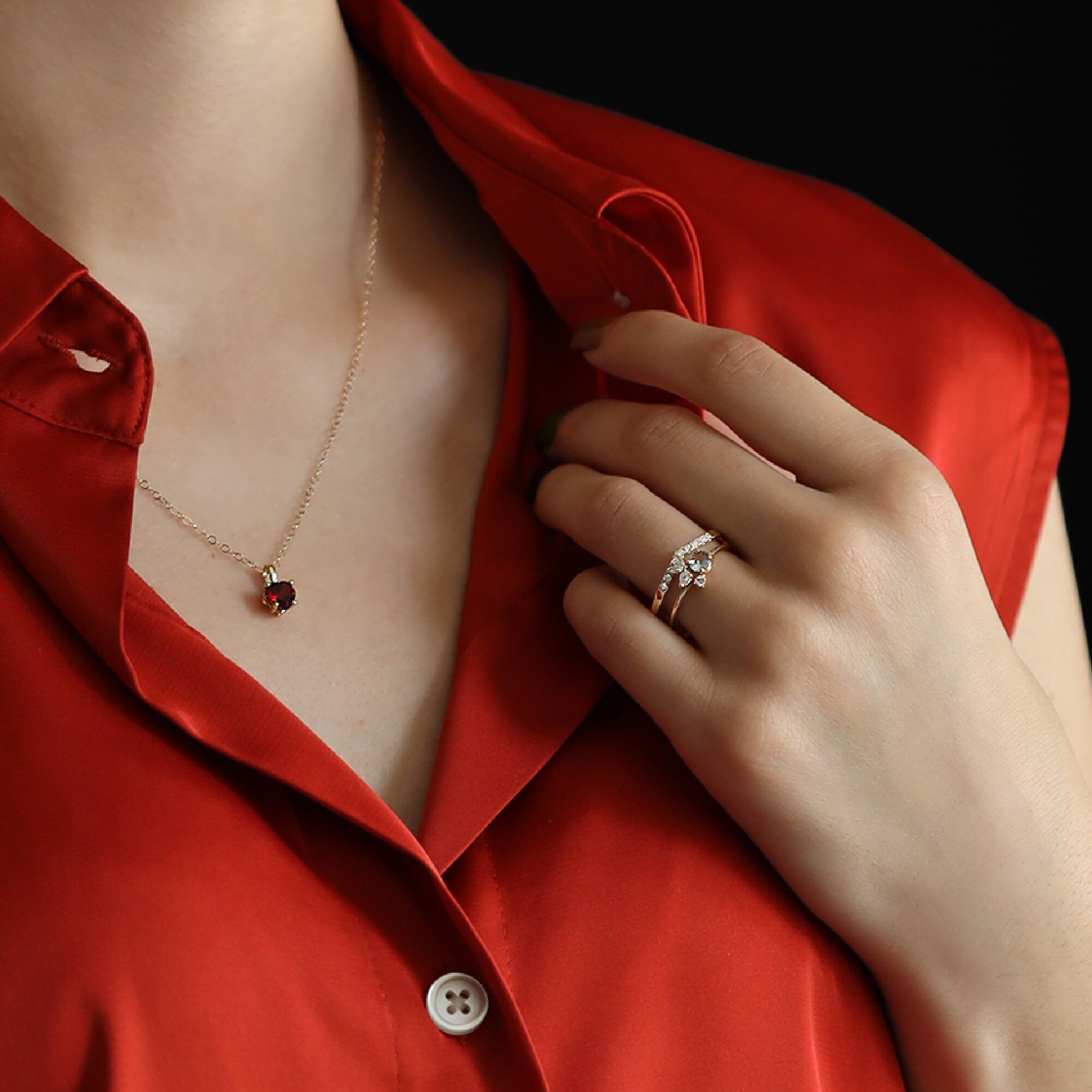 Curved Diamond Wedding Band Ring - Melt'm Jewelry