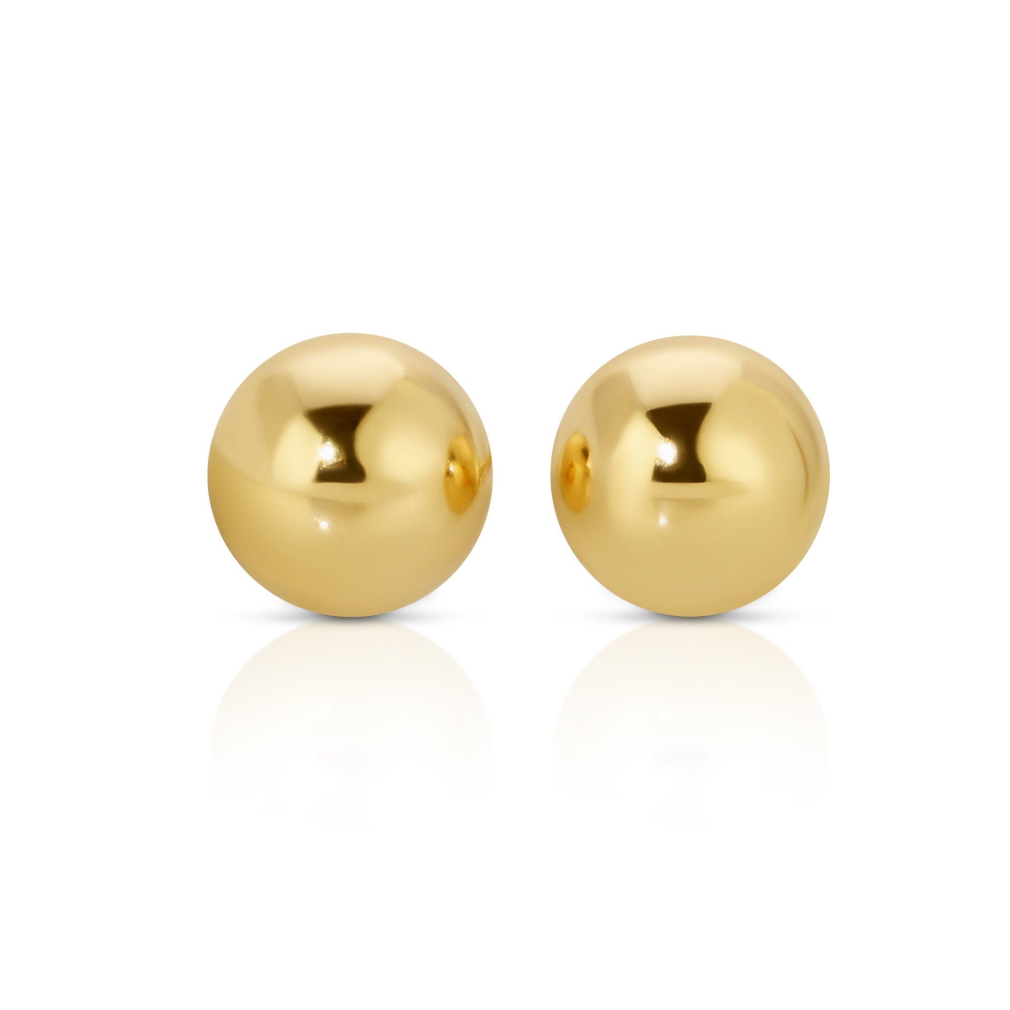 3MM, 4MM Round Ball Stud Earrings 14k Solid Gold Stud Earrings - Melt'm Jewelry