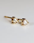 Rose Cut Diamond Earrings in 14k Gold - Melt'm Jewelry