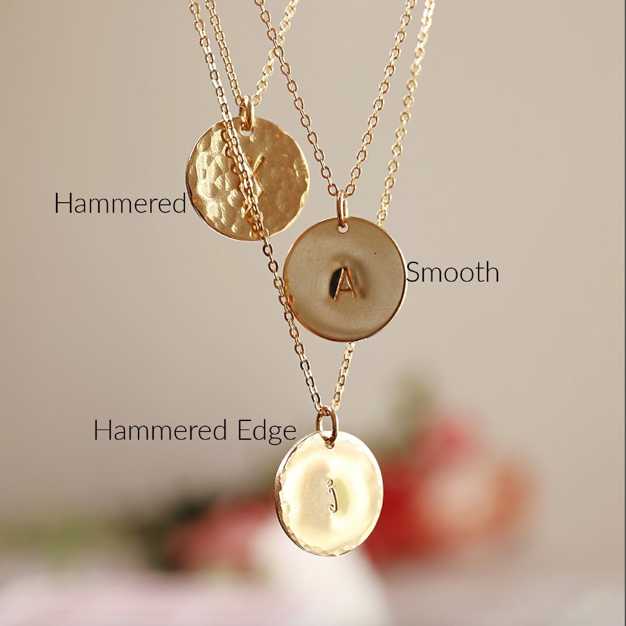 Personalized Initial Coin Necklace - Melt'm Jewelry