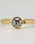 Bezel Natural Diamond Ring in 14k Gold - Melt'm Jewelry