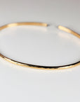 Gold Open Cuff Bracelet - Thick Hammered Gold Filled Bangles