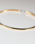 Gold Open Cuff Bracelet - Thick Hammered Gold Filled Bangles - Melt'm Jewelry