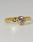 Bezel Natural Diamond Ring 14k Gold