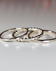 Stacking Rings: Dots, Hammered and Textured Rings (set of 3)