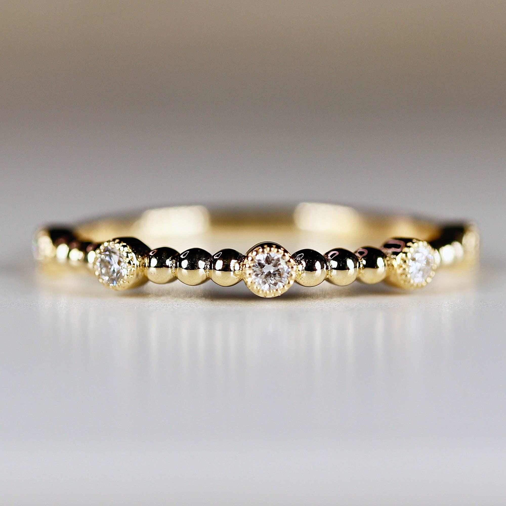 Dainty Diamond Wedding Band - Melt'm Jewelry