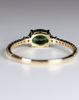 Diamond & Green Tourmaline Engagement Ring - Melt'm Jewelry