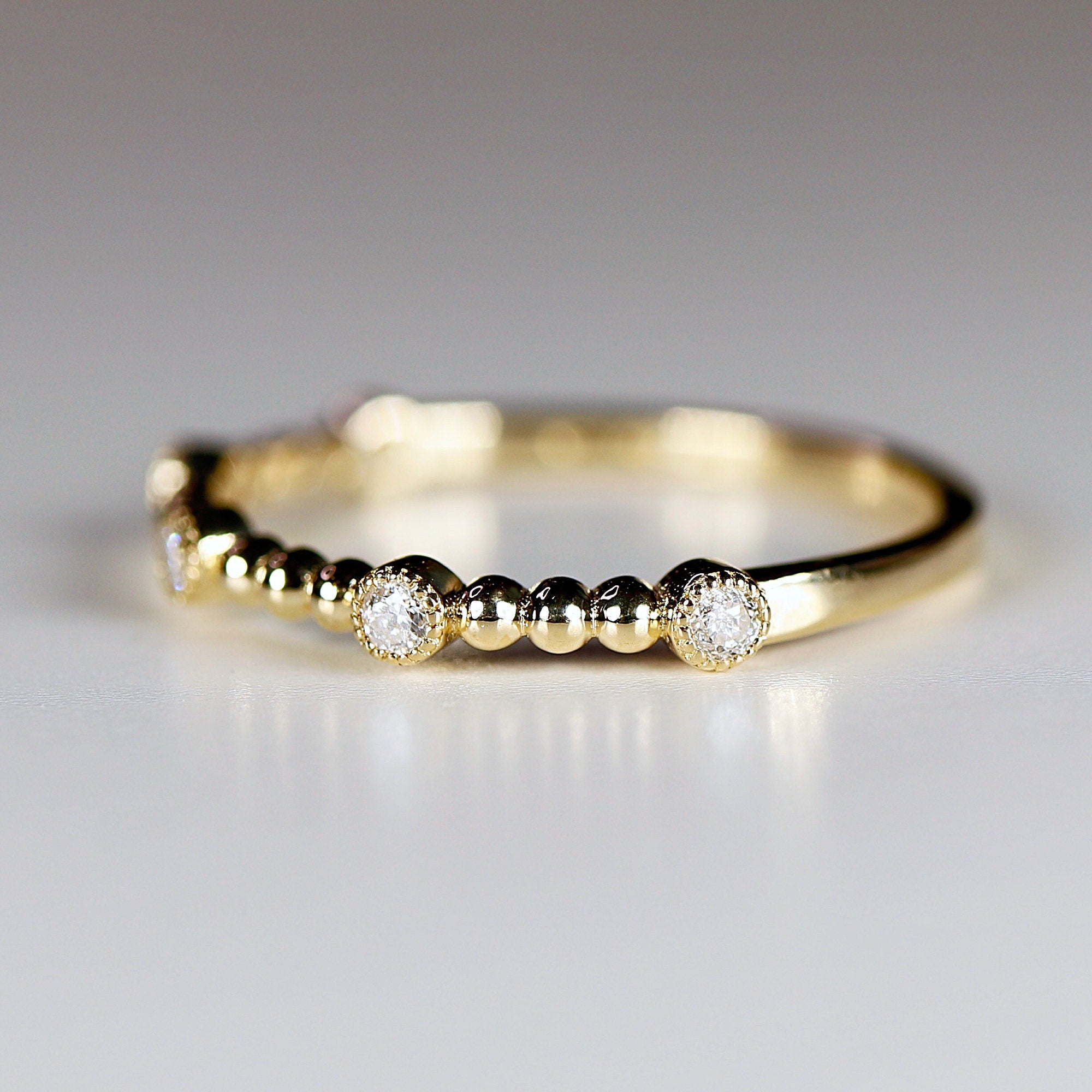 Dainty Diamond Wedding Band - Melt'm Jewelry