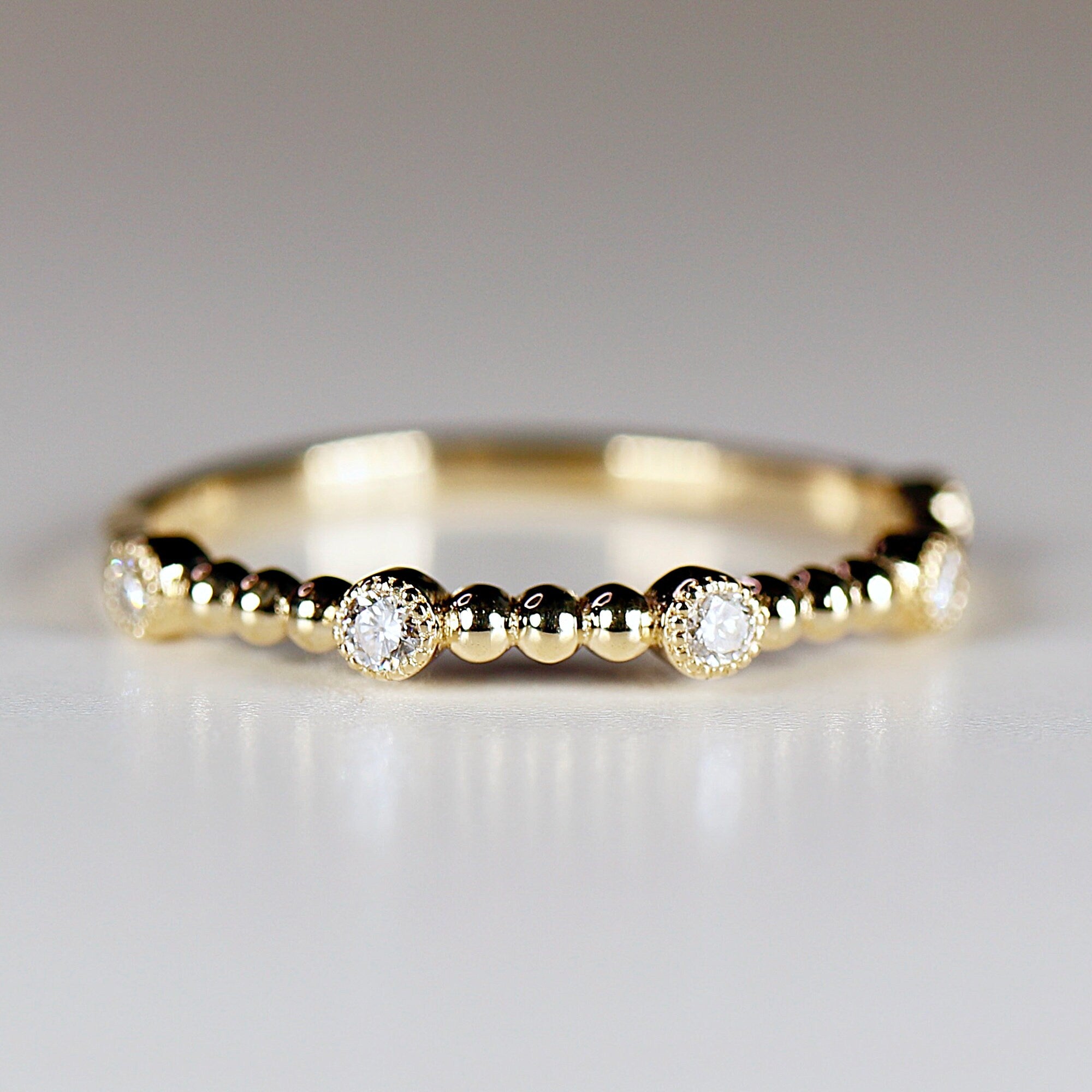 Dainty Diamond Wedding Band