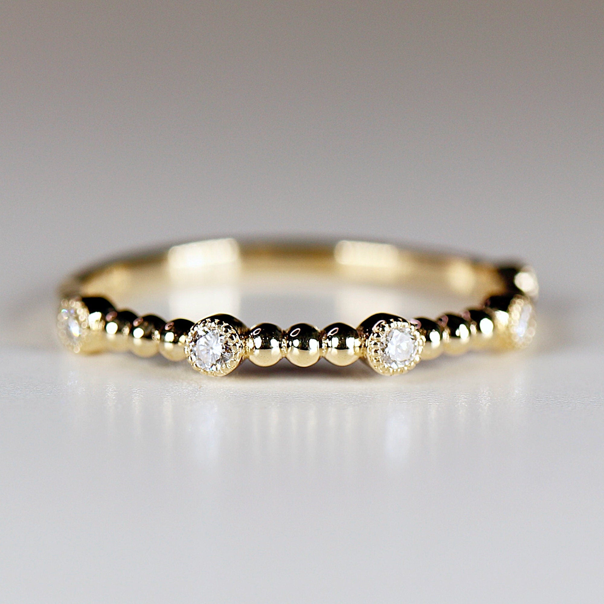 Dainty Diamond Wedding Band - Melt'm Jewelry