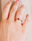 14k Gold Diamond & Pink Tourmaline Ring - Melt'm Jewelry