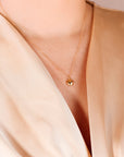 14k Gold 3D Puffy Heart Pendant Necklace - Melt'm Jewelry