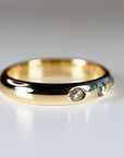 Flush Set Diamond Dome Wedding Band Ring - Melt'm Jewelry