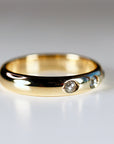 Flush Set Diamond Dome Wedding Band Ring - Melt'm Jewelry