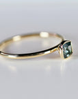 Cushion Cut Montana Sapphire Engagement Ring 14k Gold - Melt'm Jewelry