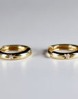 Diamond Star Set Hinged Hoops Earrings in 14k Gold (SINGLE or PAIR) - Melt'm Jewelry