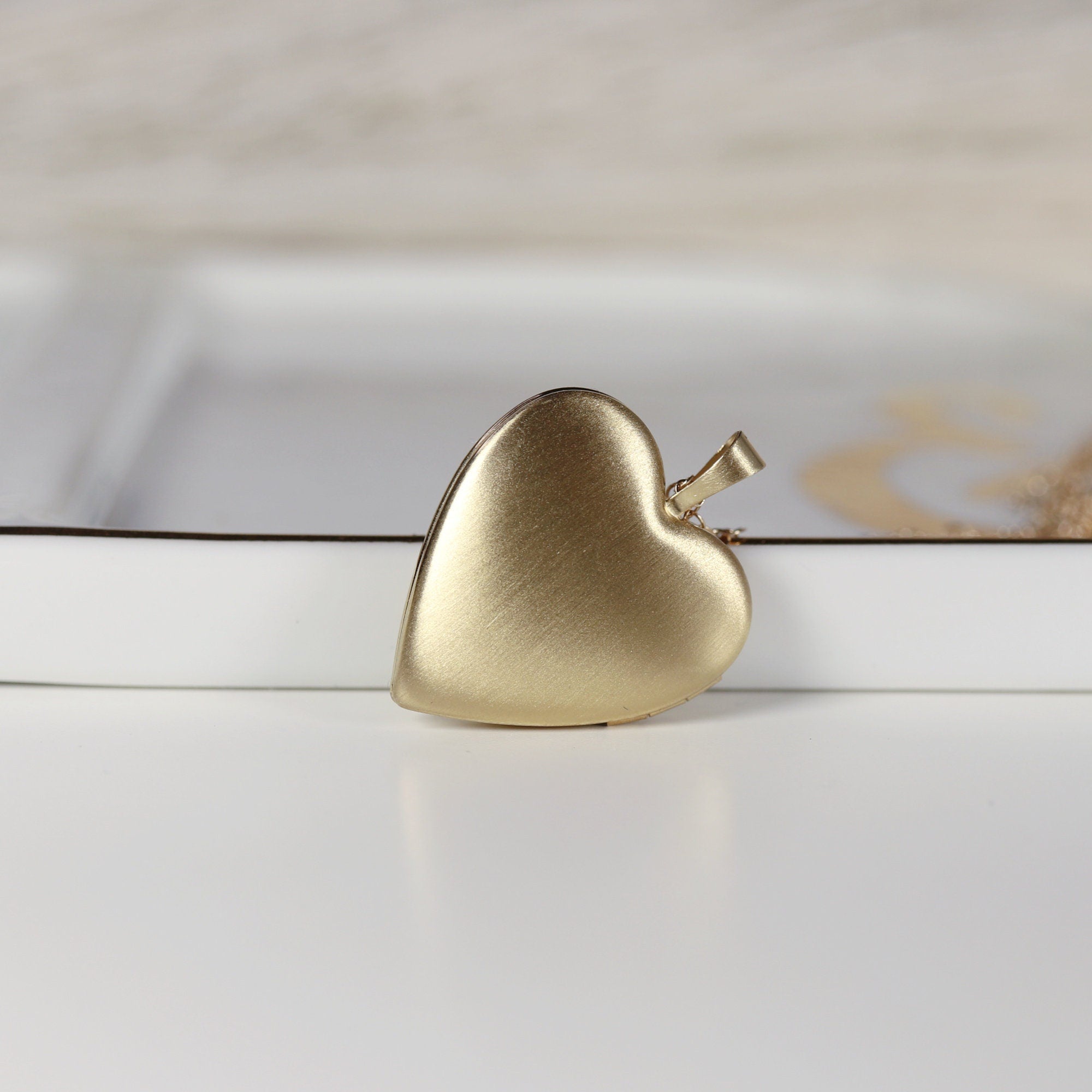 North Star Heart Locket Necklace 14k Gold Filled - Melt'm Jewelry
