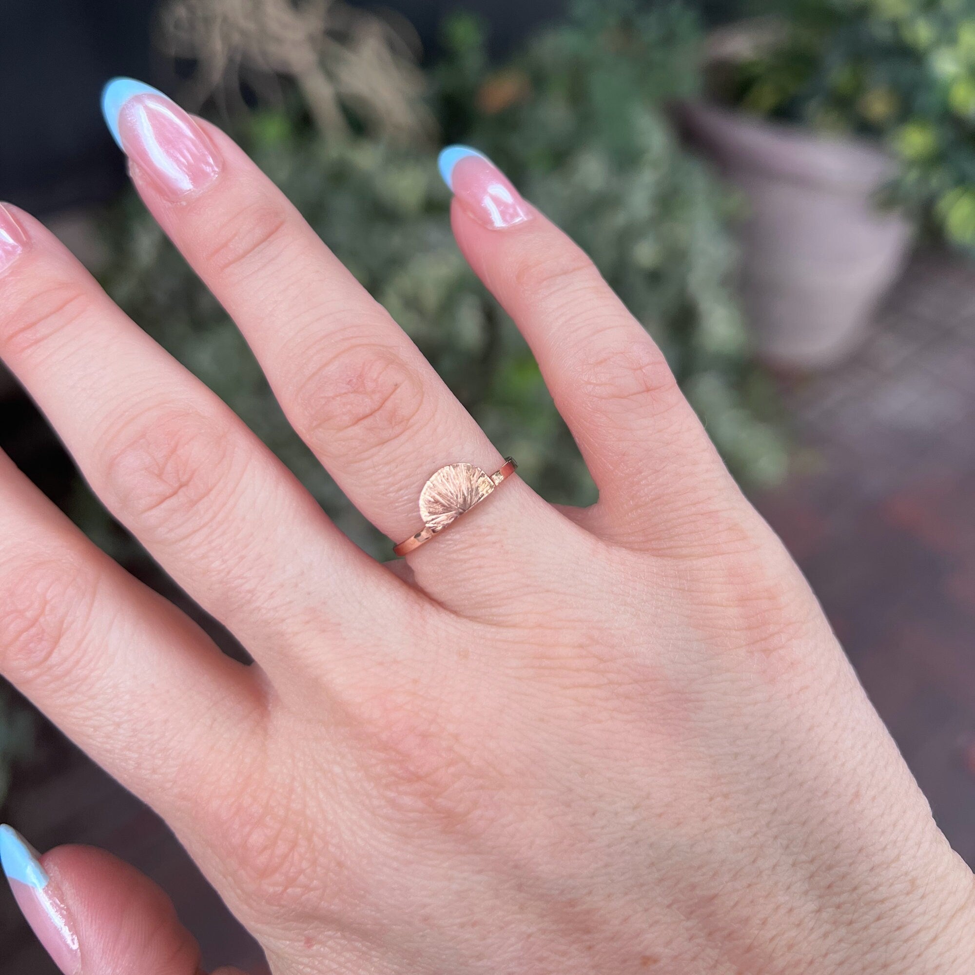 14k Gold Sun Ring