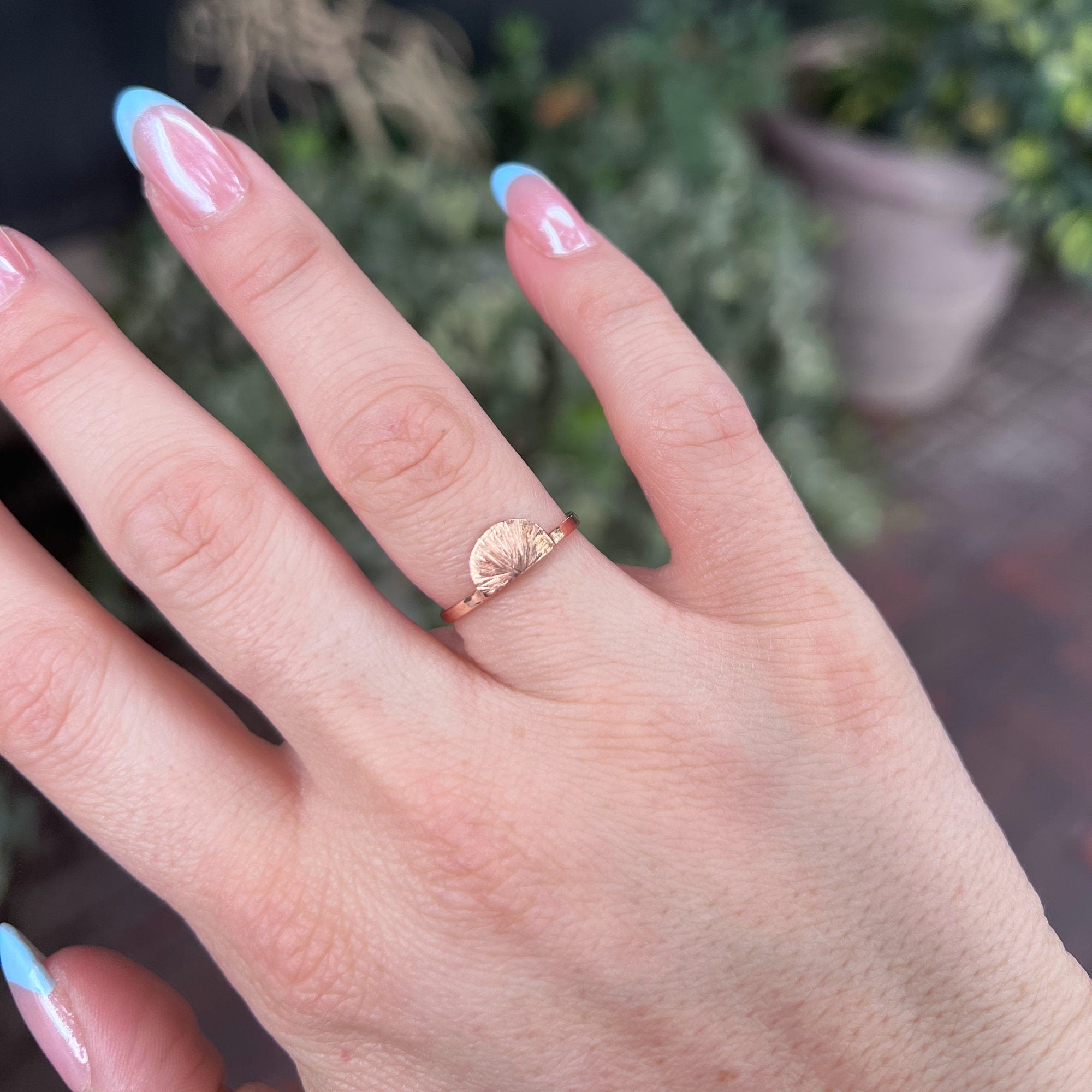 Sunrise Ring in 14K Solid Gold - Melt'm Jewelry