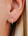 Gold Lightning Bolt Stud Earrings - Melt'm Jewelry